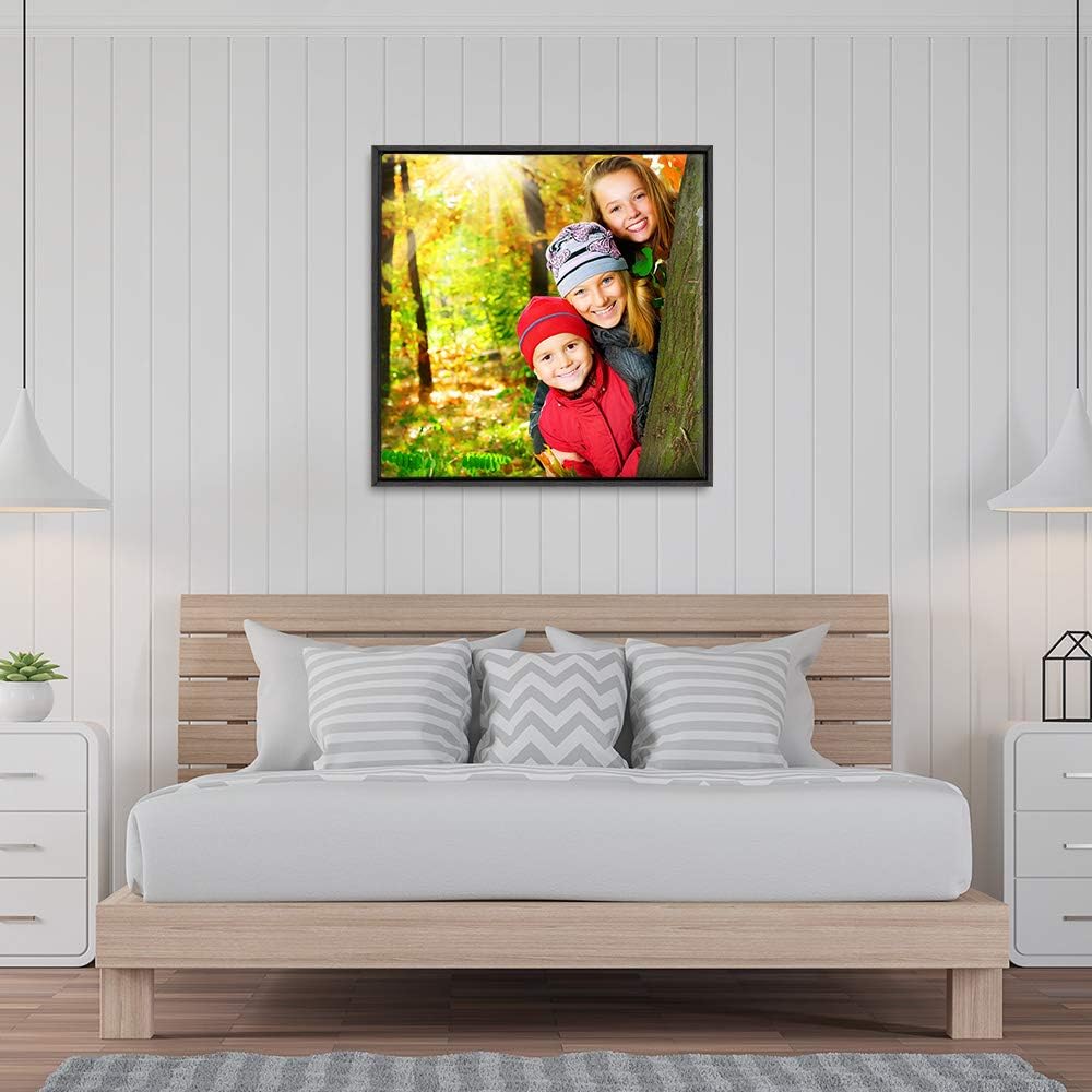 wall26 Framed Canvas Wall Art - Custom Home Decor for Living Room & Bedroom | 16"x16", Black Frame
