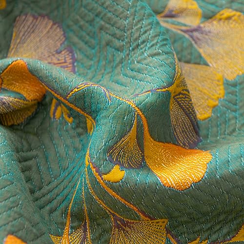 100% Cotton Muslin Pillow Shams Set of 2 - 20"x30" Reversible Ginkgo Leaf