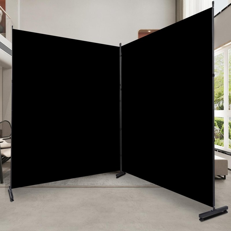 Room Divider 6FT 2 Panel Privacy Screen, 142'' Wide Fabric Indoor Room Divider Wall Divider for Room Separation, Portable Room Partitions and Dividers Freestanding Temporary Wall Room Separators