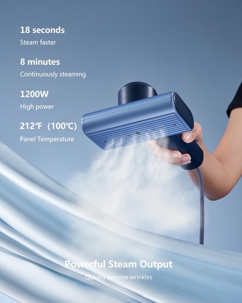 G9 Steam 2-in-1 Professional Handheld Travel Steamer - Lightweight, 1200W, 8 Minutes Continuous Steam