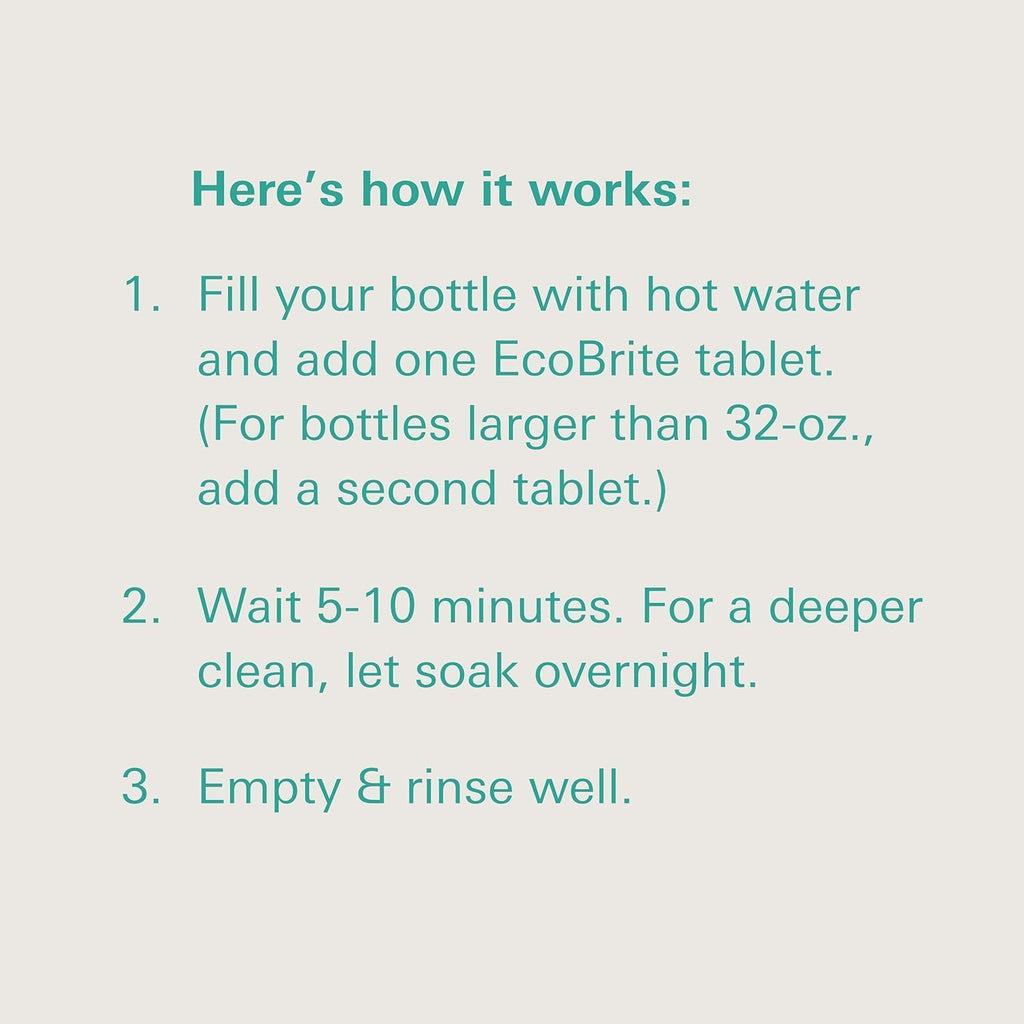 Owala EcoBrite Cleaning Tablets - Powerful Bottle & Cup Cleaner | 20 Pack, Naturally Sourced Ingredients