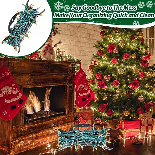 4-Pack Christmas Light Storage Holders - Holiday Light Organizer, Black