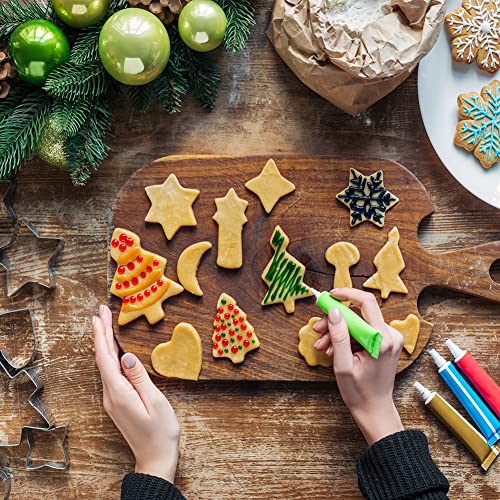 Fostudork 6PCS Christmas Cookie Cutters Set - Holiday Shapes for Baking & Crafts