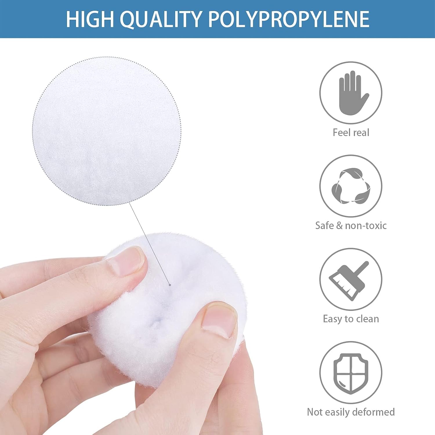URATOT Snow Toy Balls - 25 Pack Soft Plush Fake Snow Balls for Kids Indoor Winter Games