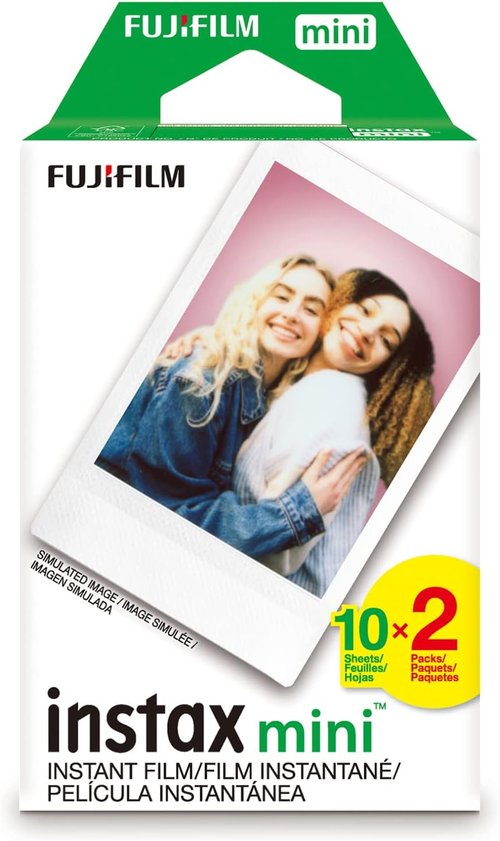 FUJIFILM Instax Mini Instant Film - Twin Pack of 20 Photos | Crisp White Finish