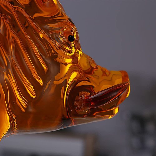 NF Animal Wine Decanters 1000ML Wild Boar Whiskey Decanter Glass Liquor Decanter For Scotch Vodka Whiskey Scotch Rum Tequila White