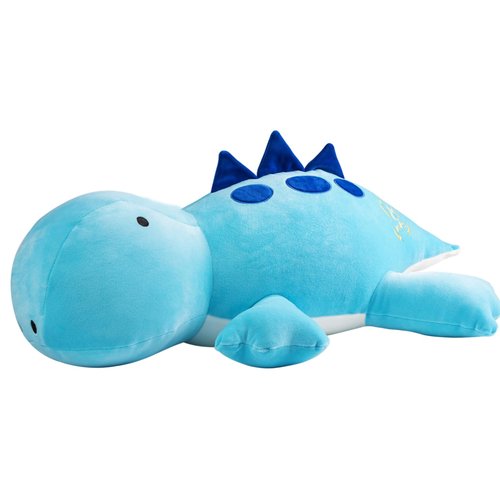 Crillop 4LB Cute Weighted Stuffed Animals Plush - 24 inch Soft Weighted Dinosaur Plush Toy Pillow for Adults and Children (Blue Dinosaur)
