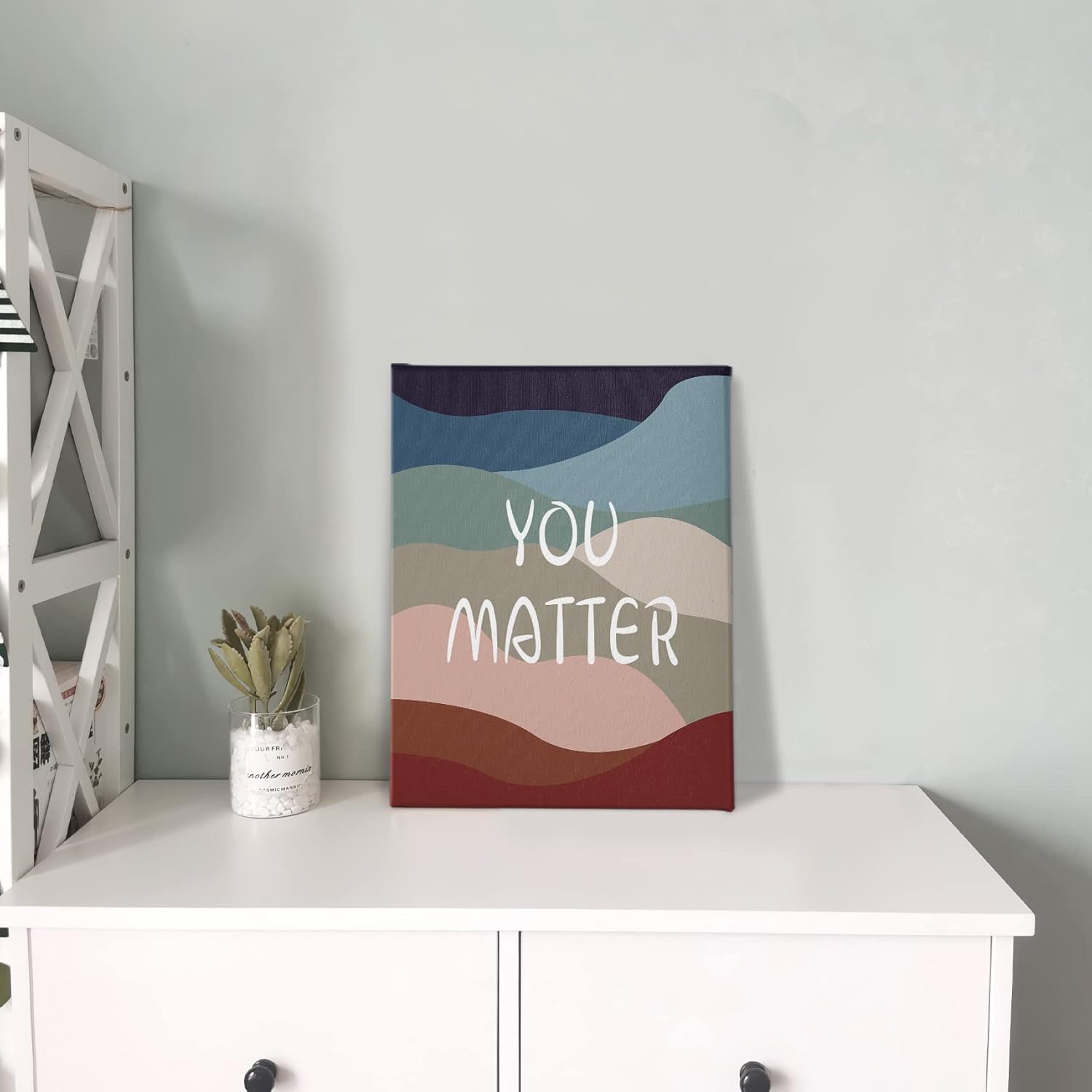 PHAMTE You Matter Inspirational Wall Art - Motivational Quote Canvas Print for Home & Office (11x14 Inch)