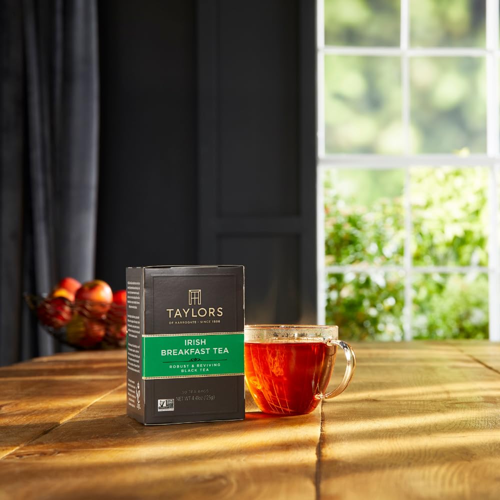 Taylors of Harrogate Irish Breakfast Tea - Bold Flavor | 50 Tea Bags for Energizing Mornings