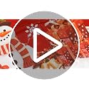 LemonRoad 6 Pcs 84" Red Christmas Round Tablecloths with Snowman - Disposable Holiday Party Linens