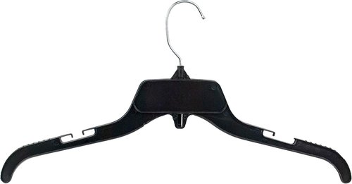 HangOn Shirt Hangers - Recycled Plastic with Notches for Secure Hanging | Black, 17 Inch, Pack of 25