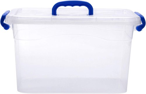 Clear Storage Box by [Brand Name] - 6-Pack 7 Quart Plastic Bins with Latch & Handle