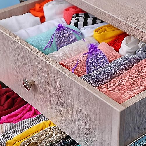 12-Pack Dried Lavender Sachets for Drawers and Closets, Natural Fragrance
