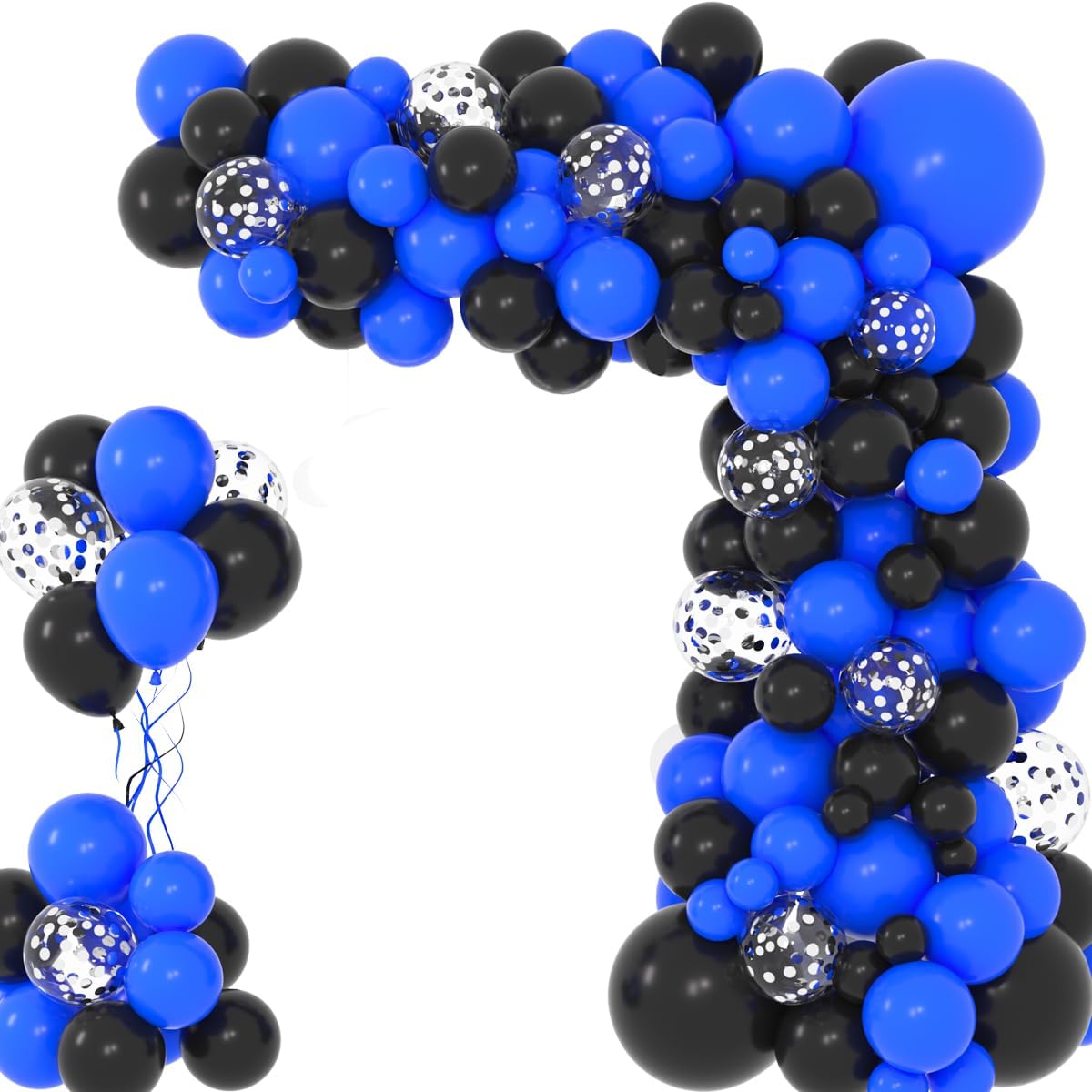 Royal Blue & Black Balloon Garland Arch Kit - Perfect for Boss Theme Baby Showers & Video Game Birthdays