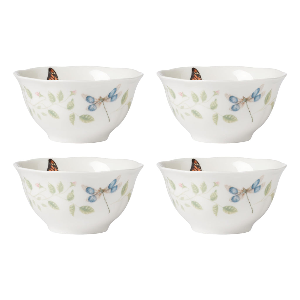 Lenox 894543 Butterfly Meadow Vines 4-Piece Rice Bowl Set