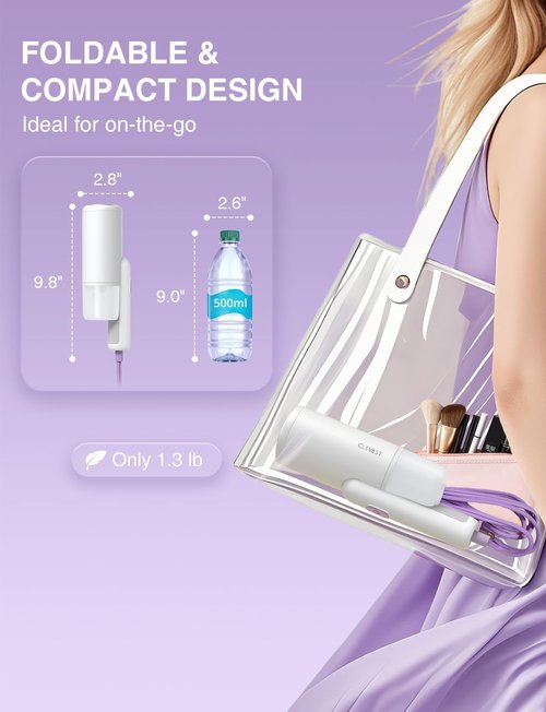 CLEVAST Portable Garment Steamer - Handheld Travel Size Wrinkle Remover with 30-Second Heat Up