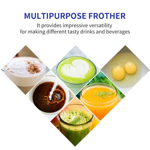 Milk Frother, Rechargeable hand-Held Electric Milk Frother 3 Adjustable USB Charging Can Be Used forBulletproof Coffee Protein Drinks Matcha Coffee Whisk (White)