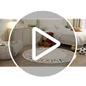40-Inch Round Alphabet Area Rug, Soft Washable Kids Learning Floor Mat