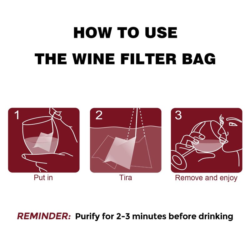 Wine Purifier To Reduce Sulfite And Histamine: Alleviates headaches, Prevent Wine Sensitivities – Wine Wand Alternative(Bottle of 2)