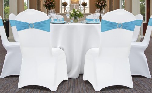 MDS Spandex Chair Sashes - Universal Fit Elastic Stretch Bands with Buckle for Weddings | 250 Pack - Blue
