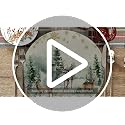 Artoid Mode 14" Round Placemats Set of 6 – Watercolor Deer, Trees & Snowflakes, Green