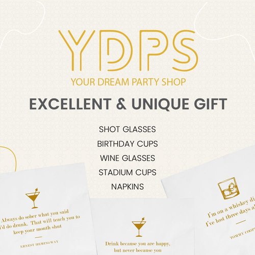 Drinking Quote Bar Napkins – 50 PCS Funny Cocktail Napkins for Adults with 25 Unique Quotes, Perfect for Weddings, Parties, and Events