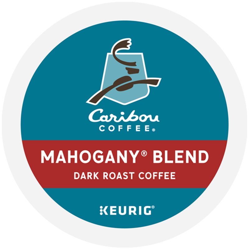 Caribou Coffee Mahogany, Single-Serve Keurig K-Cup Pods, Dark Roast Coffee, 24 Count