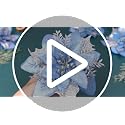Geosar 36 Pieces Light Blue and Silver Artificial Poinsettia Christmas Flowers