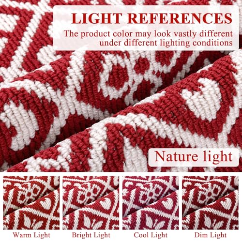 Ileading Christmas Red Hallway Runner Rug 2x6 ft Washable Non-Slip Entryway Mat