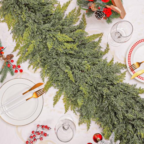 2 Pack 6ft Artificial Cedar Garland Christmas Holiday Decor