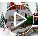 Musical Christmas Snow Globe with Barn, Tractor & Santa - 6 Inch Decor