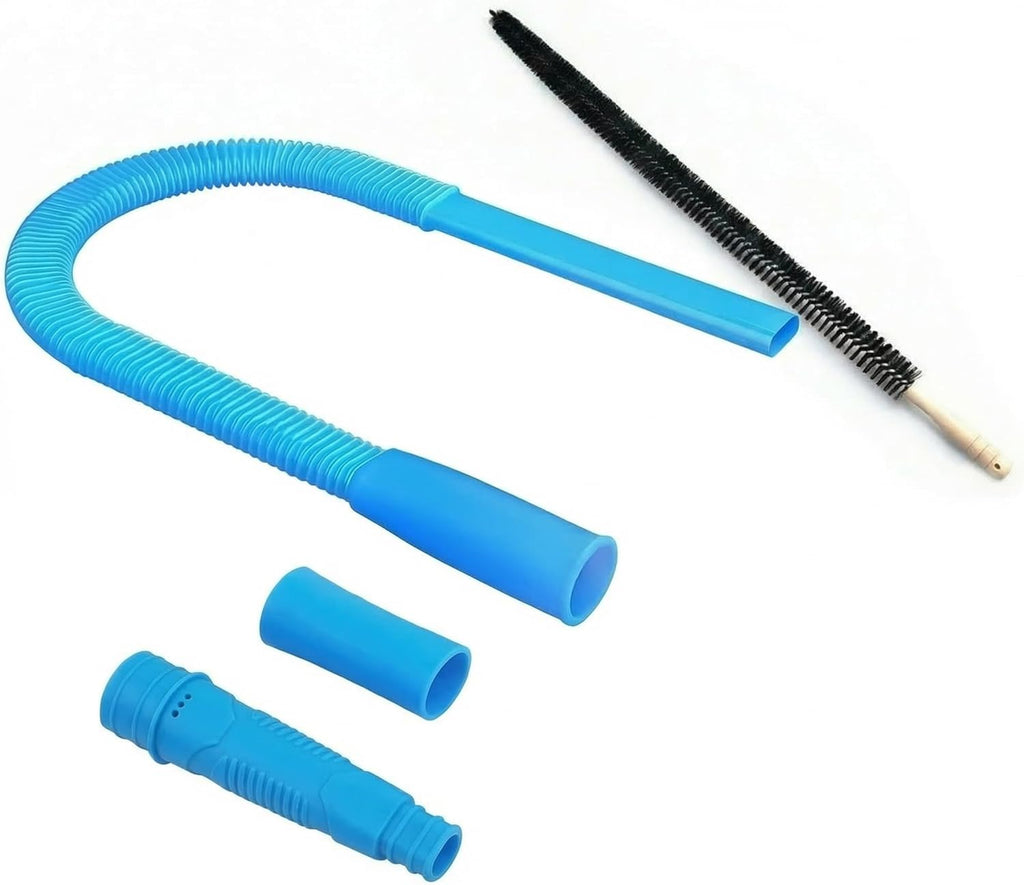 Skiennix Dryer Vent Cleaner Kit - 31.5" Flexible Lint Vacuum Attachment | Universal Fit, Reduces Fire Hazards, Deep Cleans Clogged Vents (Blue)