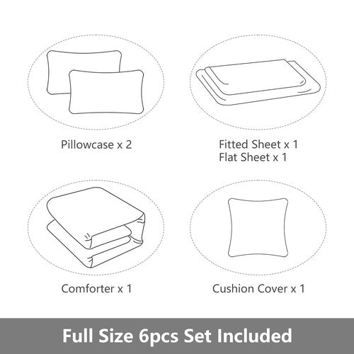ROWADALO 6 Pieces Bed in A Bag Gamer Bedding Set for Boys Kids Adult Gaming Comforters Set,Boys Bed in A Bag Set Queen Size Comforter with Fitted Sheet Flat Sheet Pillowcase pillowsham,DJTH5027Queen