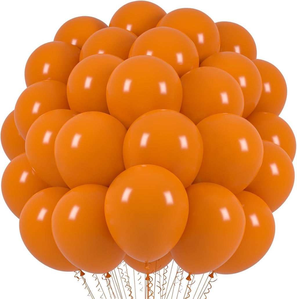 Voircoloria Burnt Orange Balloons - 12-Inch Retro Latex Party Balloons | 66-Pack for Weddings & Celebrations