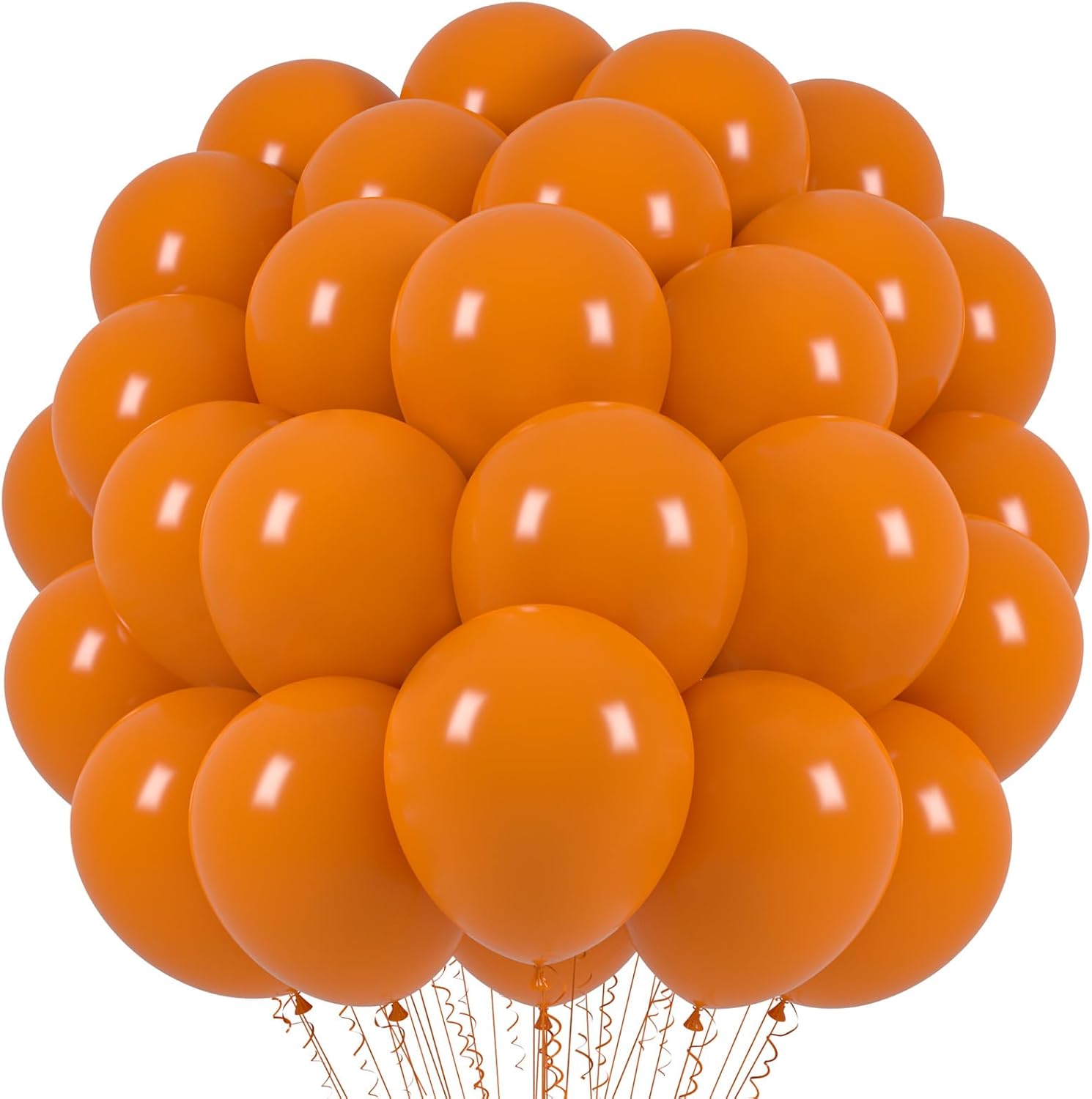 Voircoloria Burnt Orange Balloons - 12-Inch Retro Latex Party Balloons | 66-Pack for Weddings & Celebrations