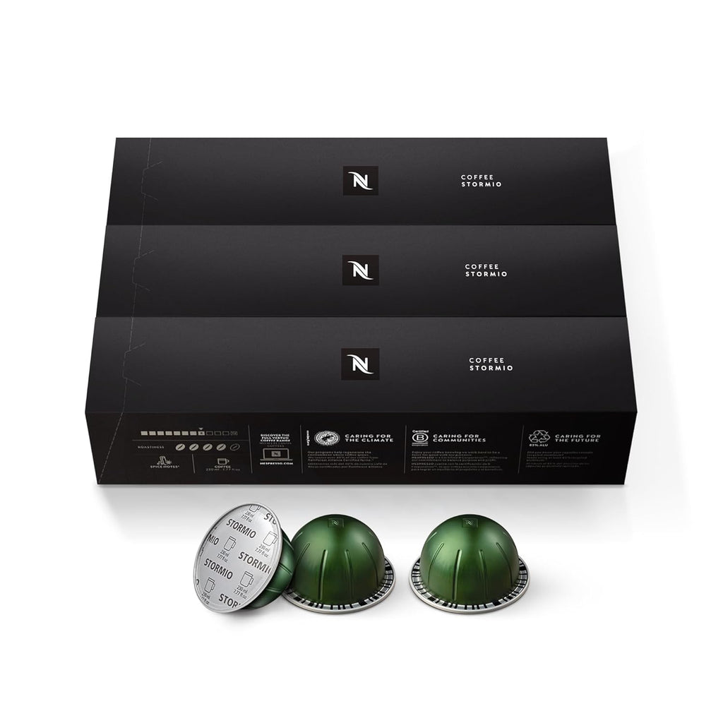 Nespresso Vertuo Capsules - Stormio Dark Roast Coffee Pods | 30-Count, Brews 7.8oz