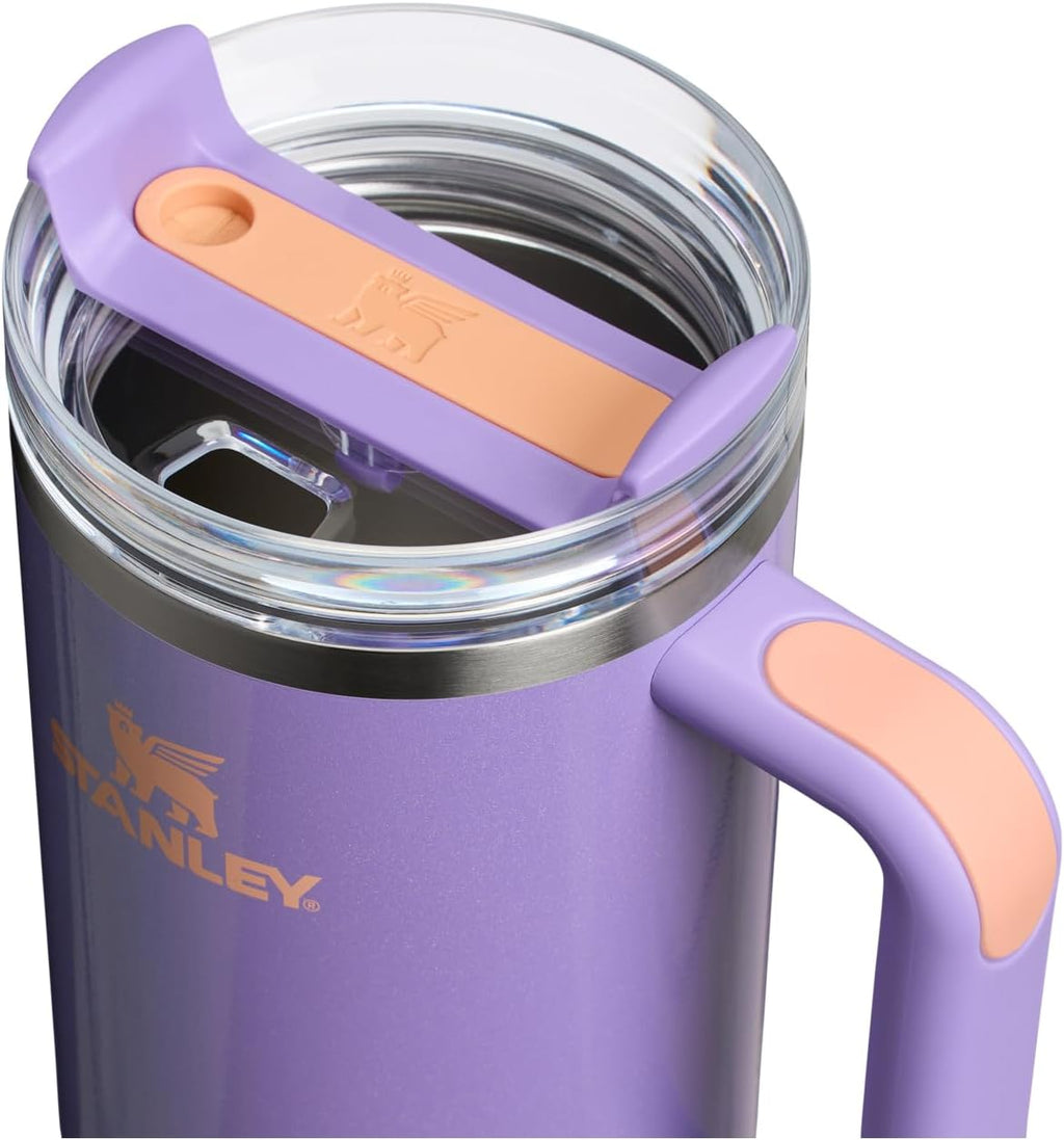 STANLEY Quencher H2.0 Tumbler - 40 oz Insulated Stainless Steel Cup with Handle & Straw | Periwinkle Shimmer