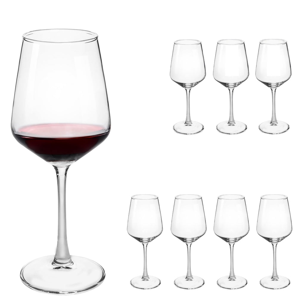 CZUMJJ Wine Glasses set of 8, 12 oz Durable Red White Wine Glasses for Wedding, Party, Dishwasher Safe