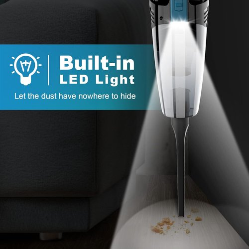 Blestan Cordless Car Vacuum - Lightweight Handheld Cleaner with LED Light | Ideal for Home, Office & Pet Hair