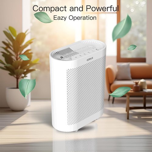 Azeus FS32 Air Purifier - True HEPA Filter for Homes & Offices | Covers Up to 1076 Sq. Ft. | Captures Smoke, Dust & Pet Dander