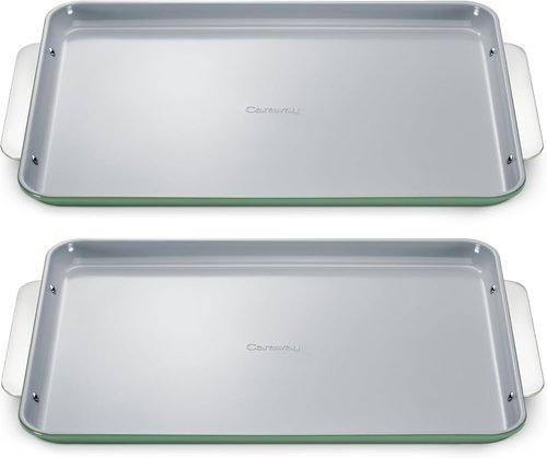 Caraway Non-Stick Ceramic Baking Sheet - Naturally Slick & Non-Toxic - Perfect for Baking & Roasting - Large 18" x 13" - Sage
