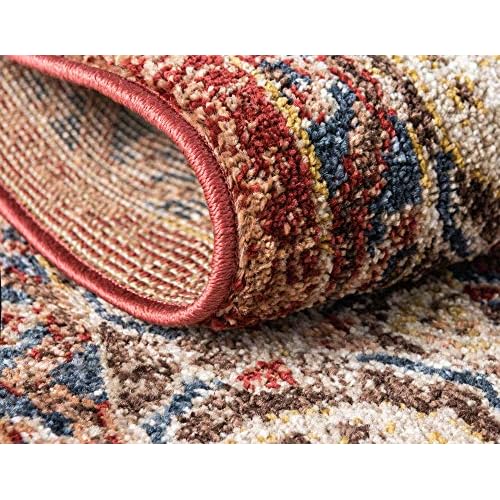 Unique Loom Utopia Collection Area Rug - Larissa (2' 2" x 3' 1" Rectangle, Terracotta/ Blue)