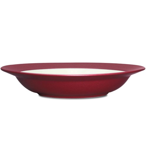 Noritake Colorwave Rim Soup/Pasta Bowl, Raspberry, Set of 4