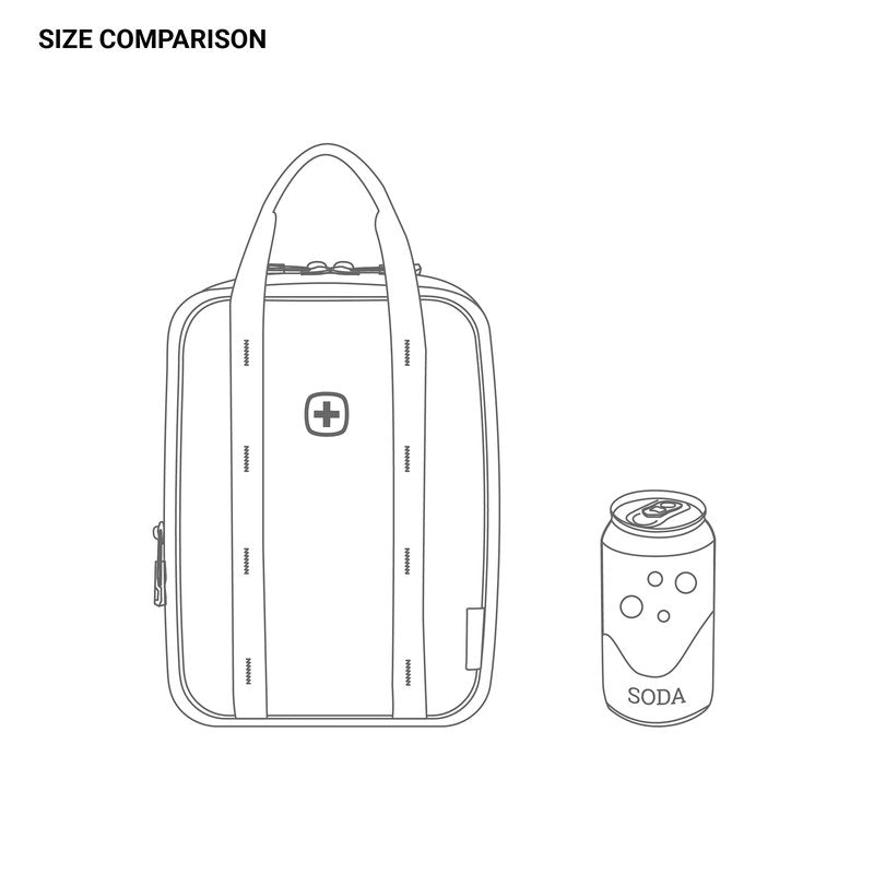 SwissGear 3733 Collapsible Insulated Lunch Bag, Black/Red