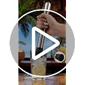 Frandilo 1Set Lemonade Stand Kit with Straw Hole Puncher, Stainless Steel Muddler & Beverage Tools