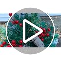 22-inch Lighted Outdoor Christmas Urn Filler with Timer - 2 Pack