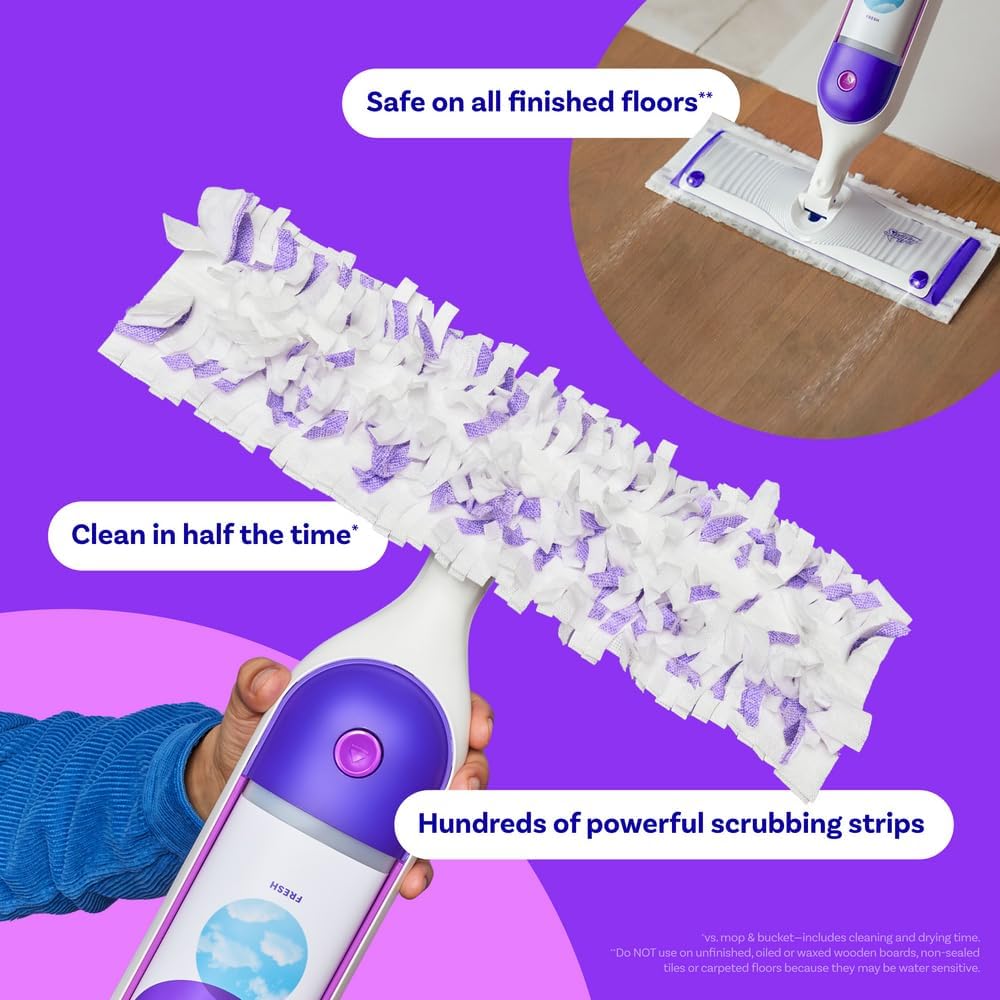 Swiffer PowerMop Refills - Multi-Surface Mopping Pads for Effective Floor Cleaning | 10 Count