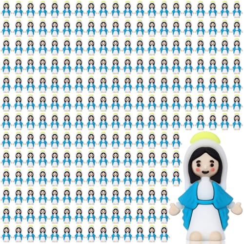 CroBlissful Mini Virgin Mary Figurines Blue 300 Pack Religious Party Favors