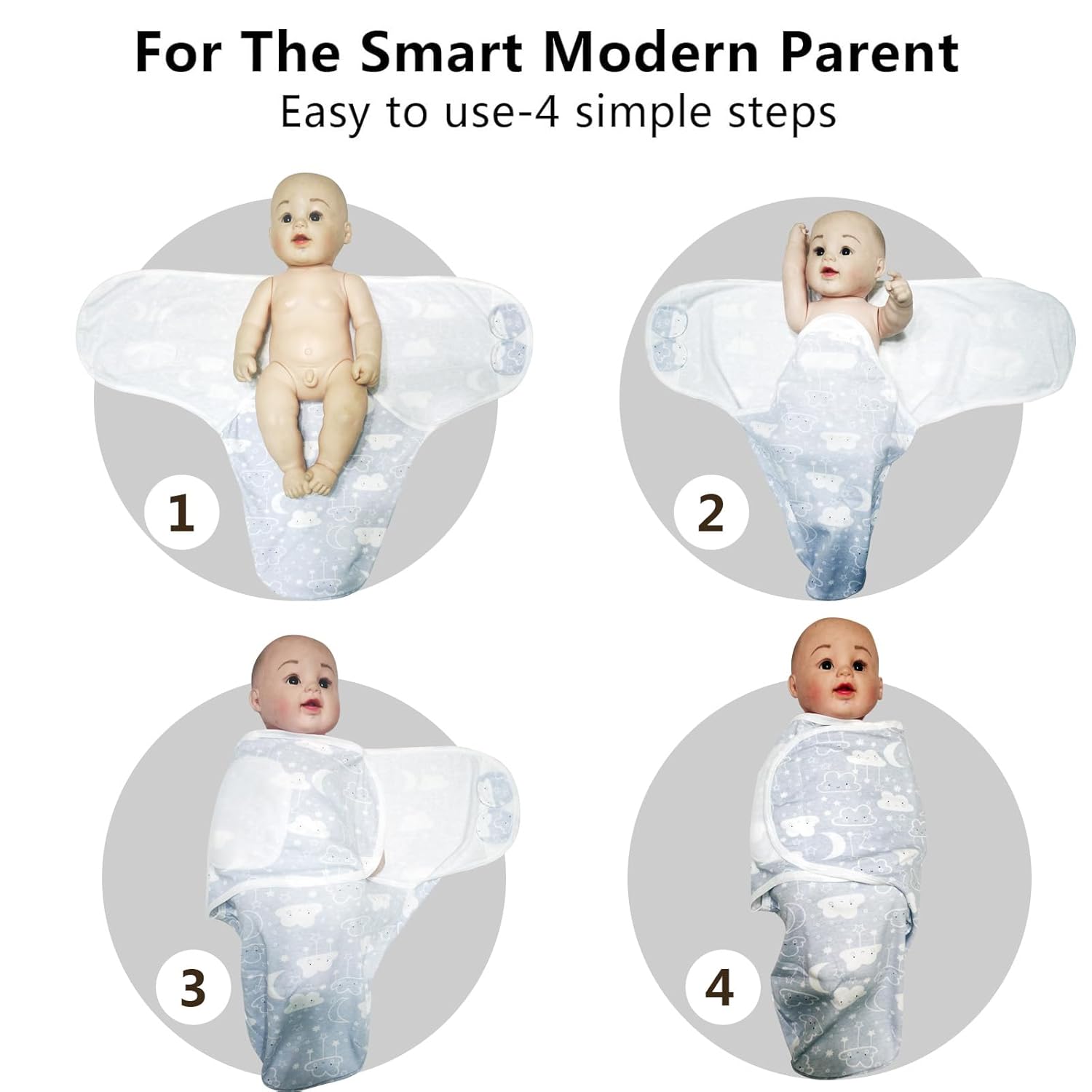 Skiennix Organic Swaddle Sleep Sacks - Ergonomic Newborn Blankets 0-3 Months | 3-Pack Set