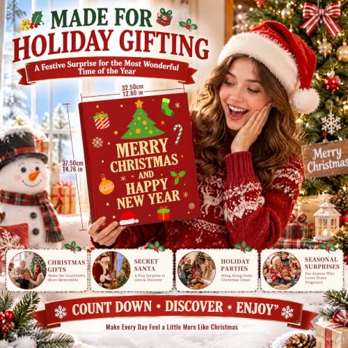 SCENTORINI Red Advent Calendar 2026 for Women, 24 Days Christmas Gift Set